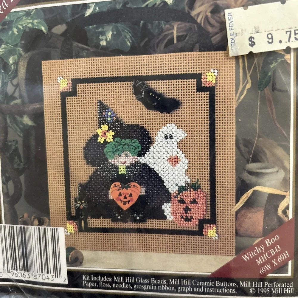 Mill Hill WITCHY BOO Buttoned & Beaded Kit 1995 Autumn Series 2 MHCB43 Halloween